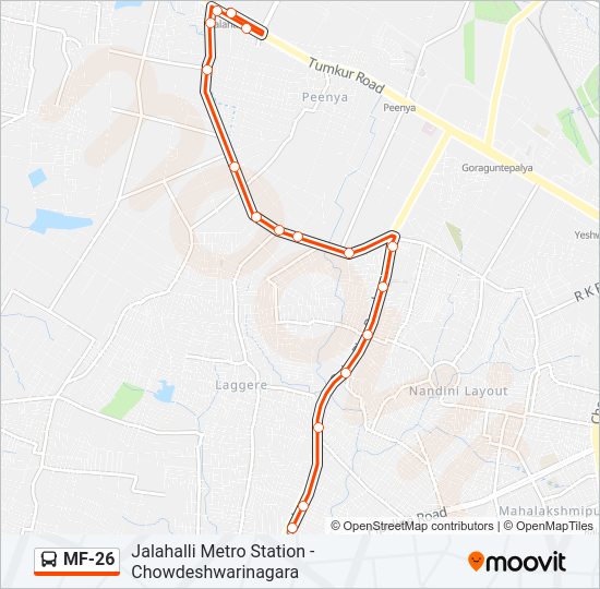 MF-26 bus Line Map