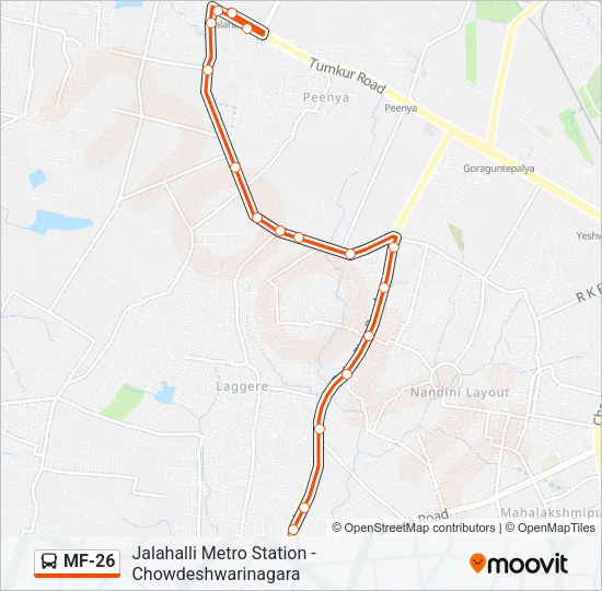 MF-26 Bus Line Map