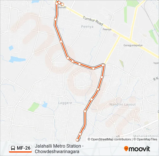 MF-26 Bus Line Map