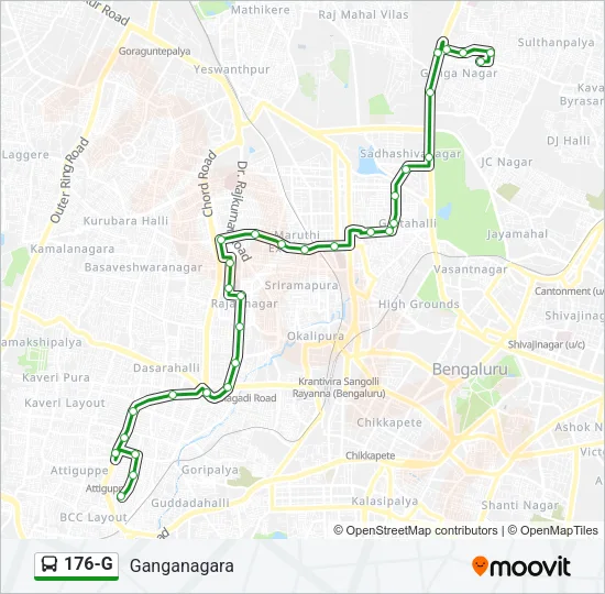 176-G Bus Line Map