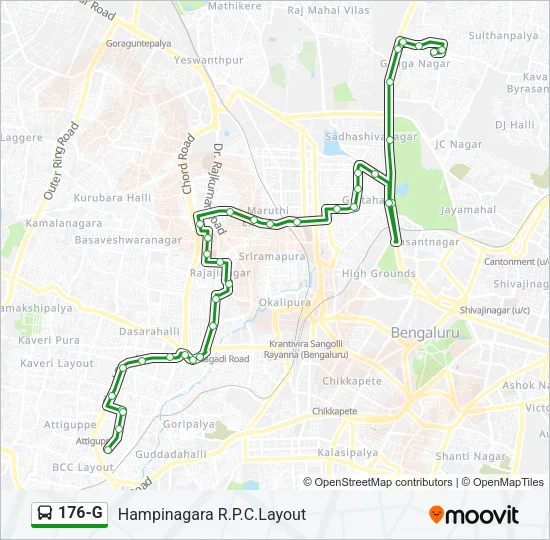 176-G Bus Line Map