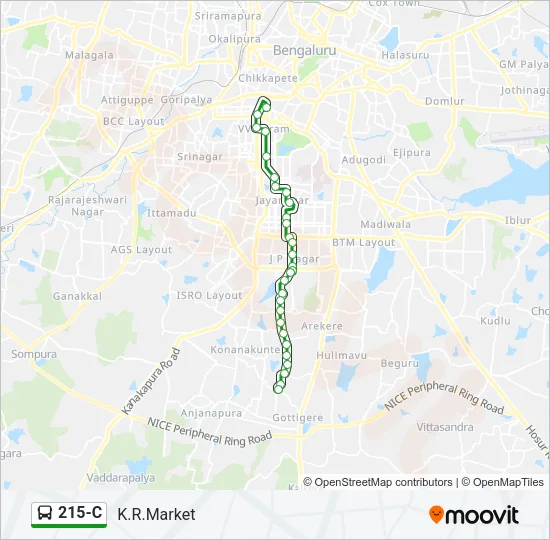 215-C Bus Line Map