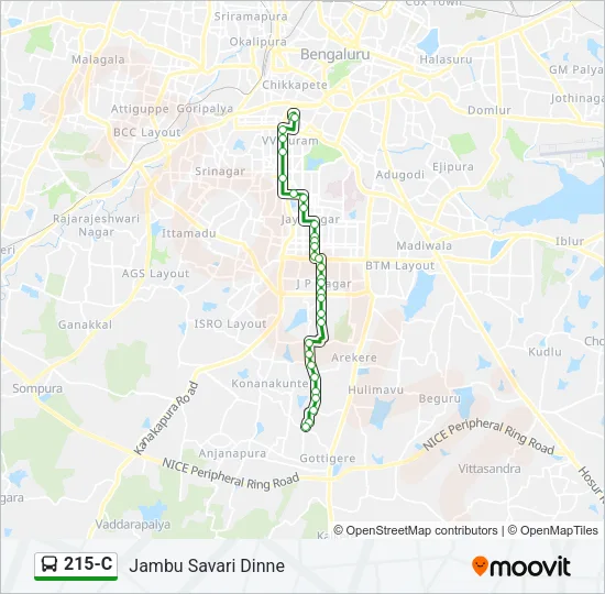 215-C Bus Line Map