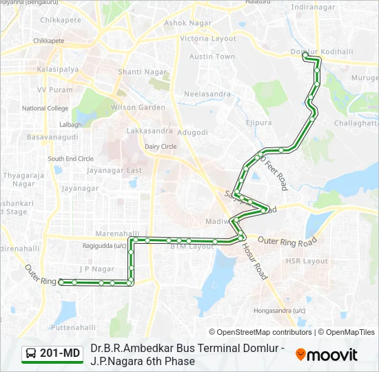 201-MD Bus Line Map