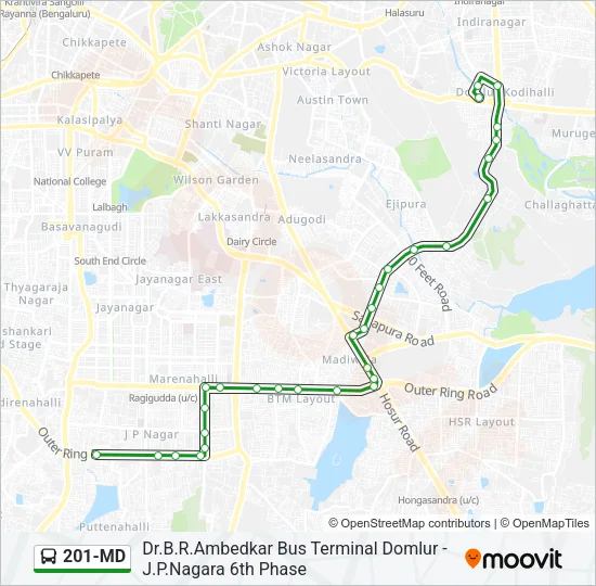 201-MD Bus Line Map
