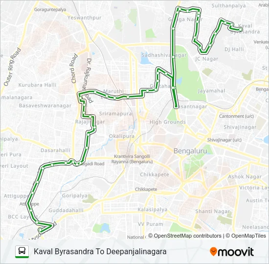 176-E KBR-DPN UP Bus Line Map