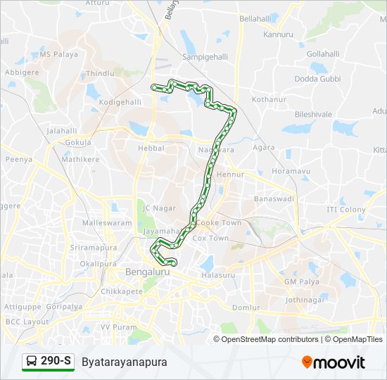 290-S bus Line Map