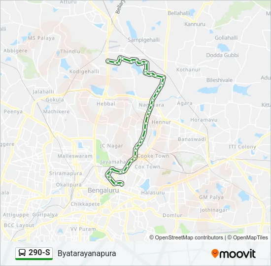 290-S Bus Line Map