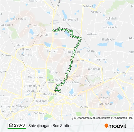 290-S Bus Line Map