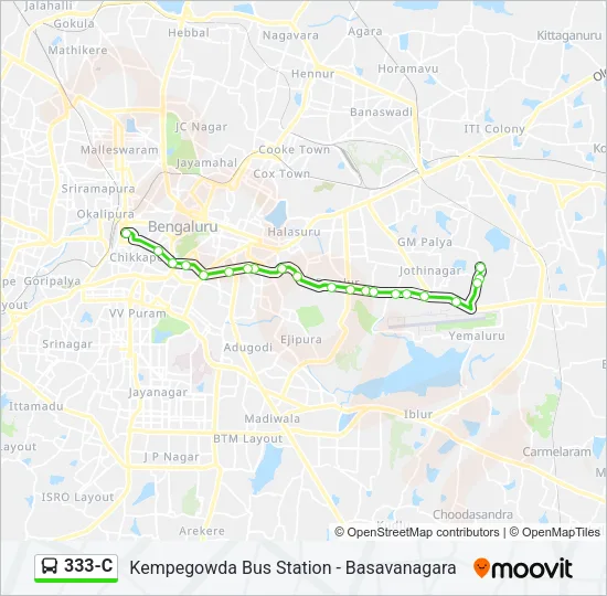 333-C Bus Line Map