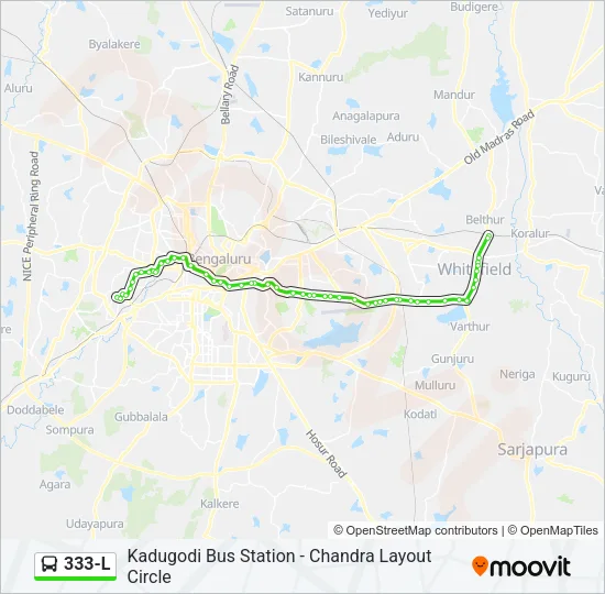 333-L Bus Line Map