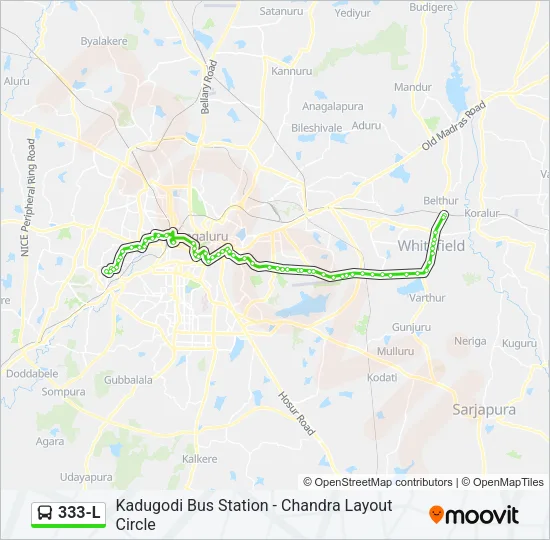 333-L Bus Line Map