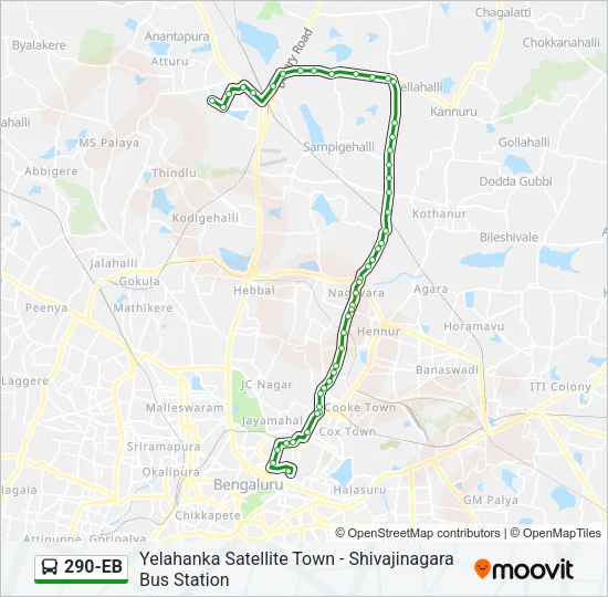 290-EB Bus Line Map