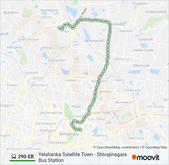 290-EB bus Line Map