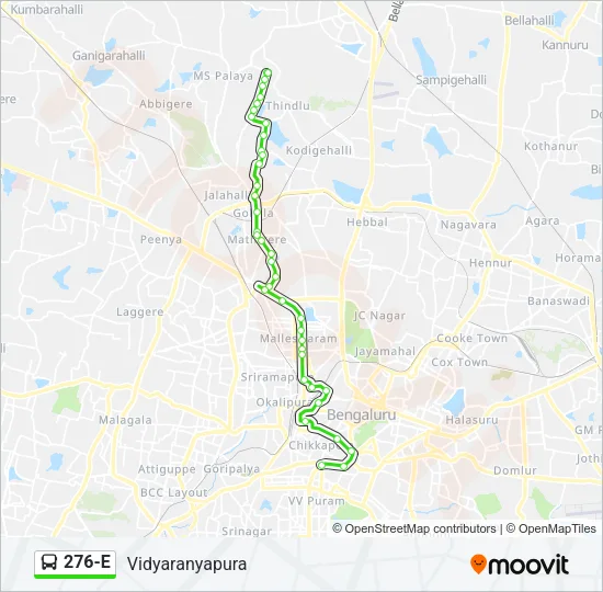 276-E Bus Line Map