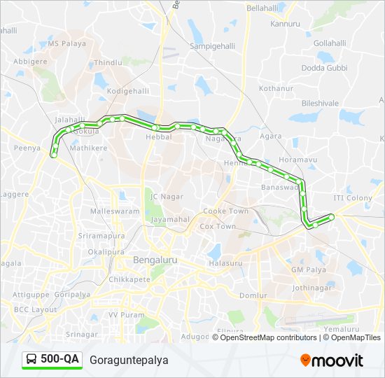 500-QA bus Line Map