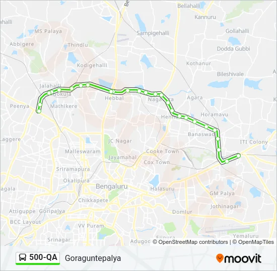500-QA Bus Line Map
