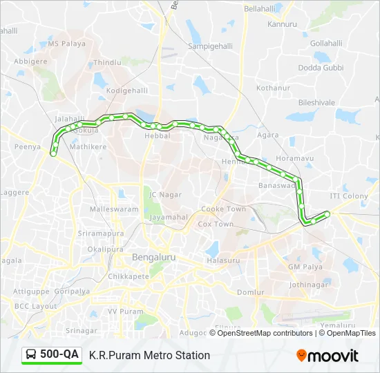 500-QA Bus Line Map