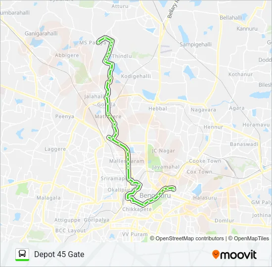 276-E SBS-D45G Bus Line Map