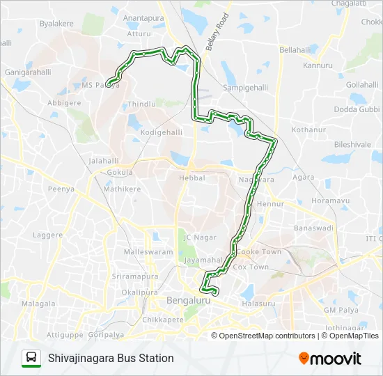 290-S D45G-SBS Bus Line Map
