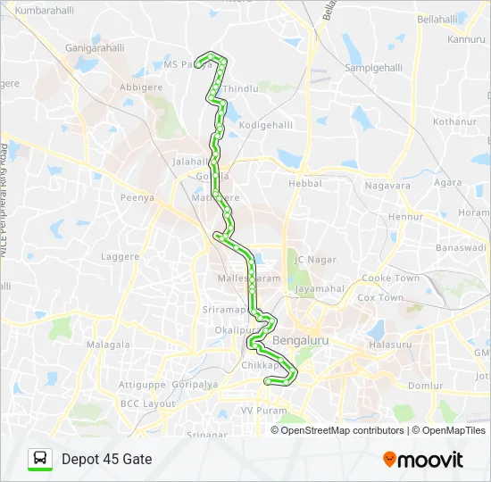 276-E KMT-MTK-VRP-D45 Bus Line Map