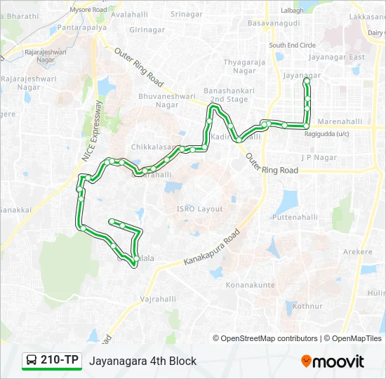 210-TP Bus Line Map