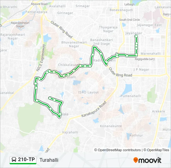210-TP Bus Line Map