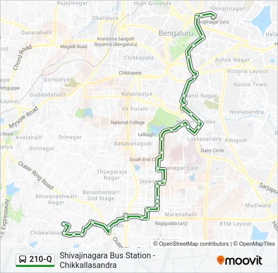 210-Q Bus Line Map