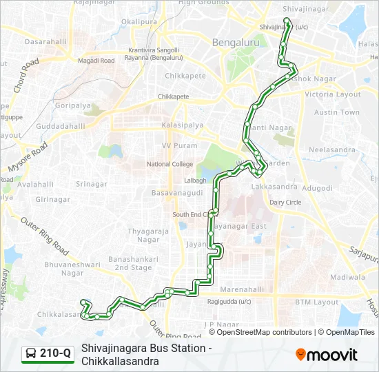 210-Q Bus Line Map