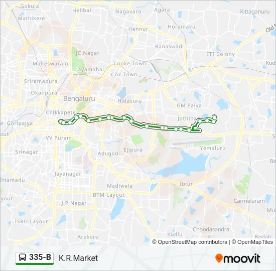 335-B Bus Line Map
