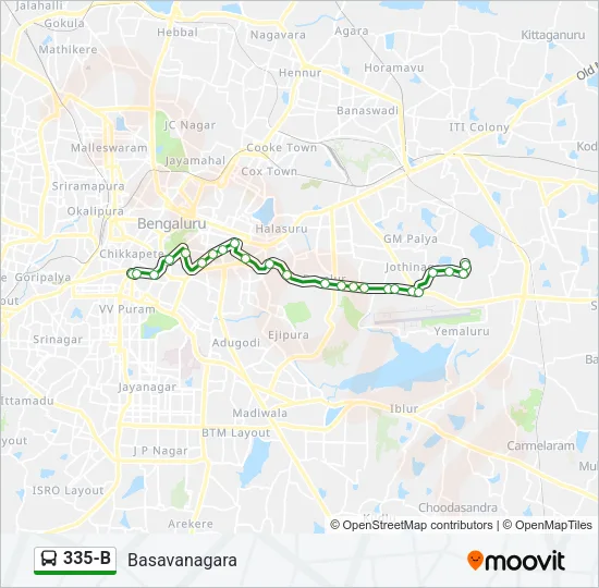 335-B Bus Line Map