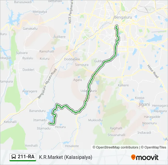 211-RA Bus Line Map