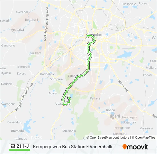 211-J Bus Line Map