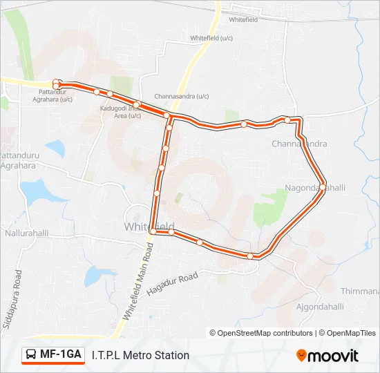 MF-1GA Bus Line Map