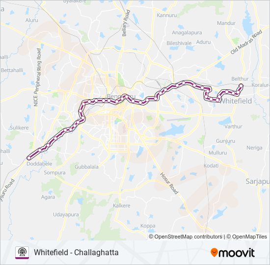 PURPLE LINE metro Line Map