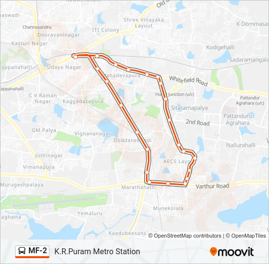 MF-2 Bus Line Map
