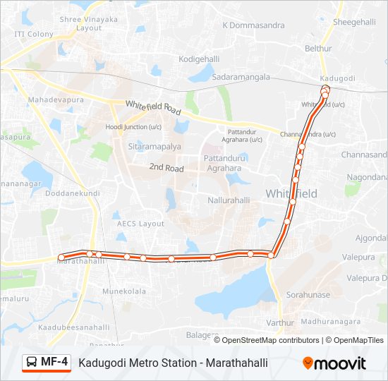 MF-4 Bus Line Map