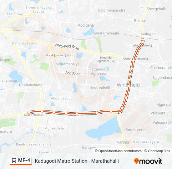 MF-4 Bus Line Map