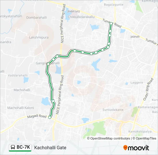 BC-7K Bus Line Map