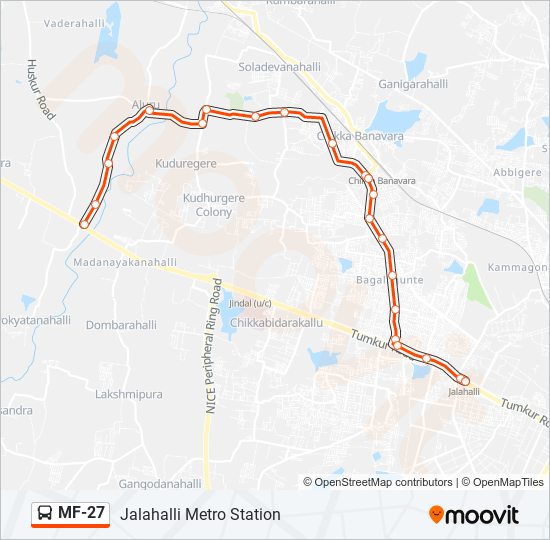 MF-27 bus Line Map