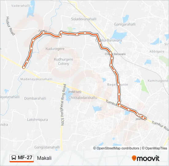 MF-27 Bus Line Map