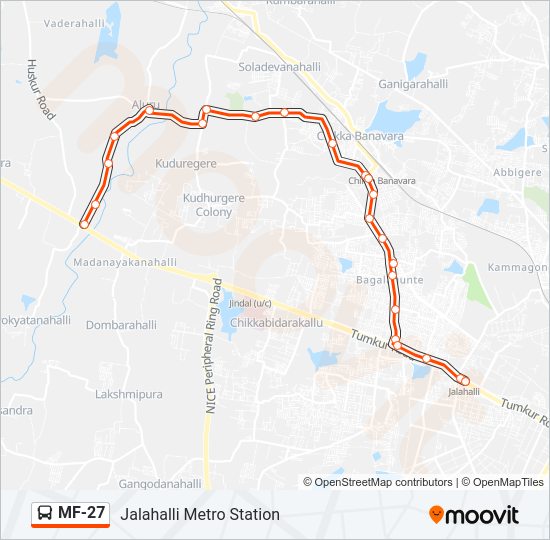 MF-27 bus Line Map