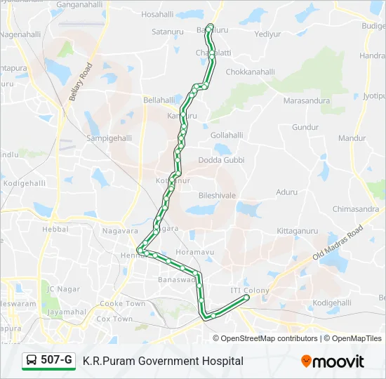 507-G Bus Line Map