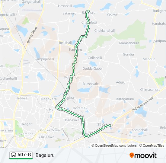 507-G Bus Line Map