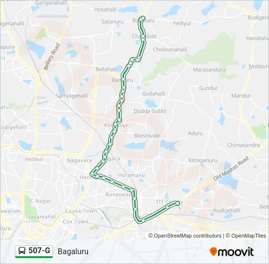 507-G Bus Line Map