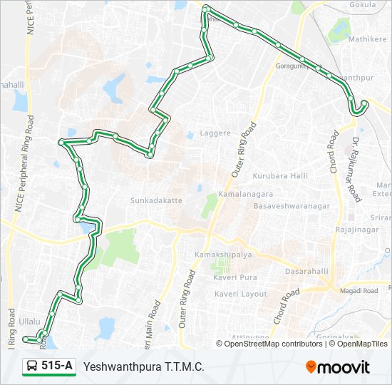 515-A bus Line Map