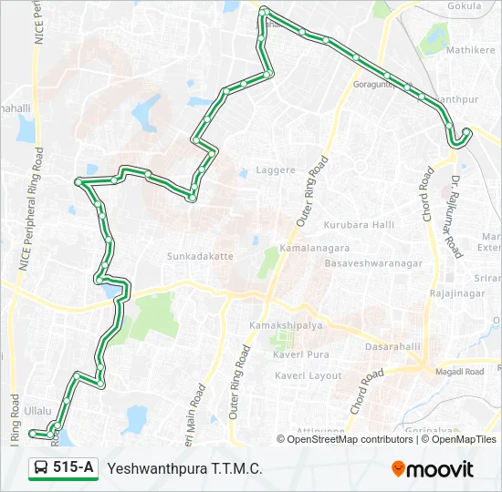 515-A Bus Line Map