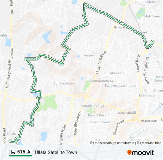 515-A bus Line Map