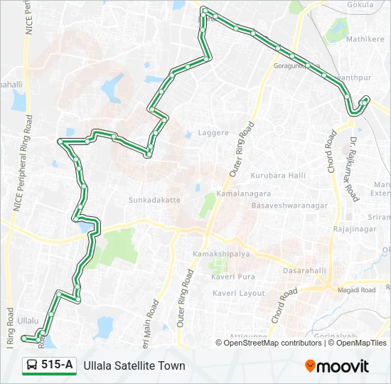 515-A Bus Line Map