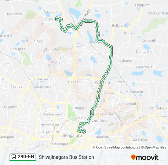 290-EH Bus Line Map